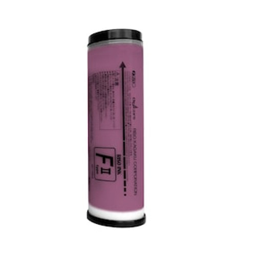 Burgundy ink box with two 1000ML tubes for S-8117UA Risograph printing, suitable for high-volume color printing tasks.