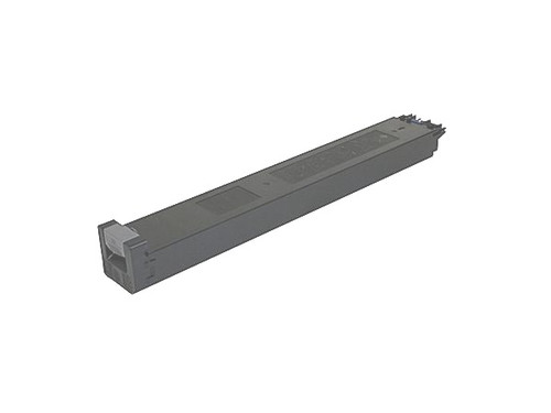 Sharp MX-27NTBA black toner cartridge, compatible with MX series printers, durable design, suitable for high-volume printing.