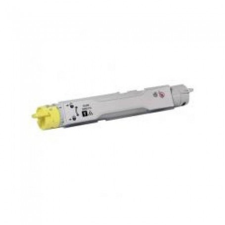 Yellow toner cartridge for Xerox Phaser 6350 printer, high-yield, compatible with color printing tasks.