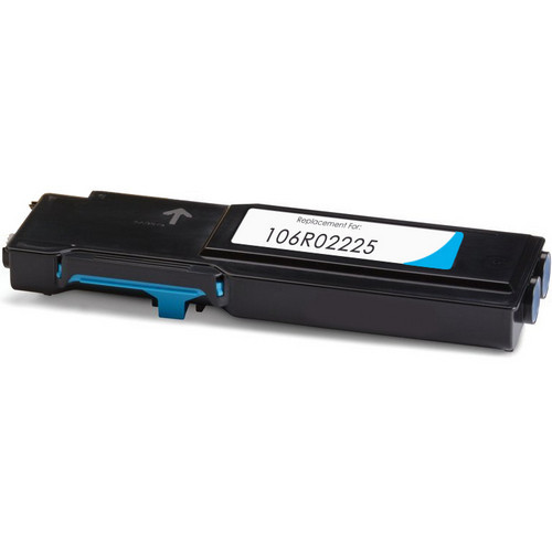 Xerox 106R2225 high-yield cyan toner cartridge for laser printers, compatible with office printing needs