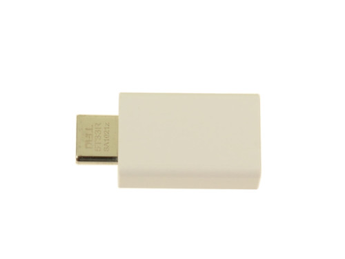 Dell 5T33R USB-C to USB-A Female Adapter, compact, portable, ideal for connecting USB devices to Dell laptops and tablets.