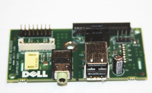 Dell Optiplex GX240 desktop front USB and audio board, part 91NMP, for computer connectivity and multimedia use.