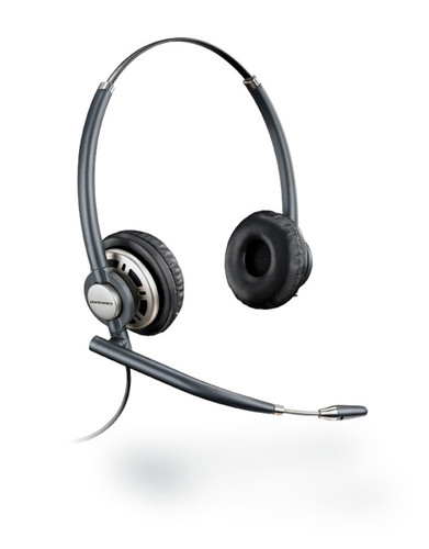 Plantronics HW301N EncorePro wideband headset for professional call center use, adjustable headband and noise-canceling mic.