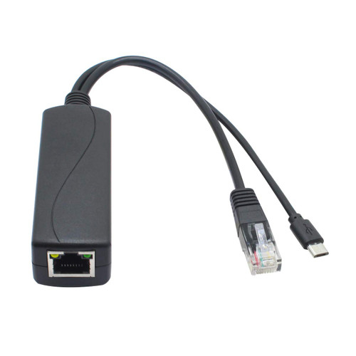 AV-PS05 ANVISION 5V 2.4A Micro USB PoE Adapter Divisor for powering devices in network setups.