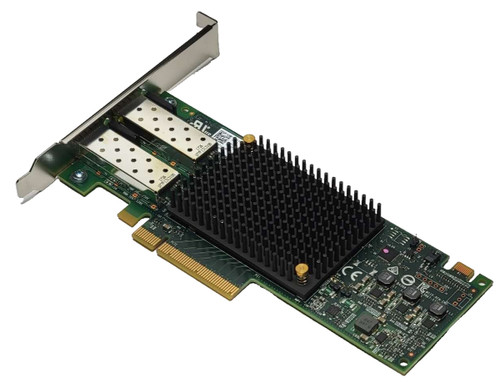 Emulex 2-Port 10GB PCIe Fibre Channel Card for high-performance server connectivity, high profile design.