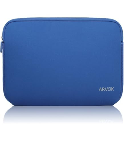 Dell 11.6" notebook sleeve in blue, durable fabric, slim fit, ideal for travel and everyday protection.