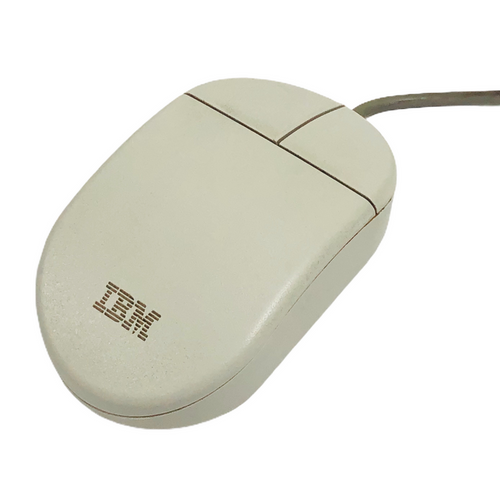 IBM 96F9275 PS/2 Mouse, ergonomic design, wired, for desktop use, compatible with IBM systems.