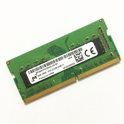 Micron DDR4 2133MHz 1Rx8 SODIMM Memory Module for laptops, reliable for upgrade and multitasking.