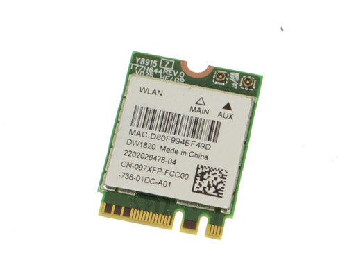 Dell 97XFP Wireless 1820 Qualcomm M.2 WiFi Card for laptops, high-speed connectivity, easy upgrade, reliable network access.