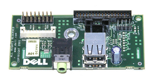Dell Dimension 8400 front USB board, black plastic, easy install for front port connectivity.