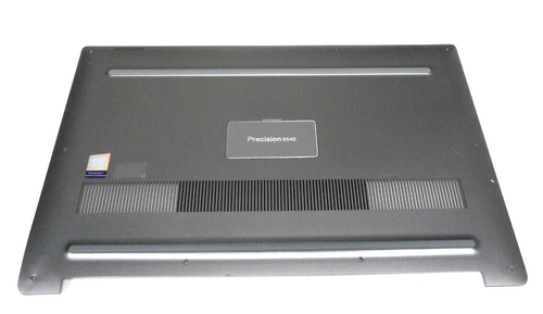 Dell Precision 5540 bottom base case cover, durable plastic, precise fit, protects laptop underside in professional use.