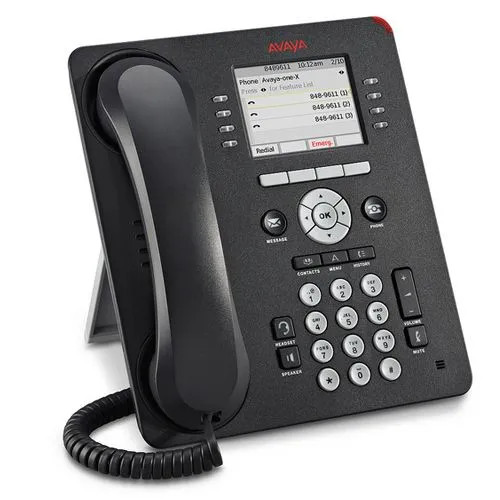 Avaya 9611D02B-1009 digital VoIP office phone with LCD display, speakerphone, and programmable keys for business use. Avaya 9611D02B-1009 digital VoIP office phone with LCD display, speakerphone, and programmable keys for business use.
