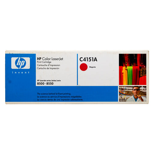 HP Magenta C4151A toner cartridge for laser printers, vibrant color output, ideal for office printing needs.