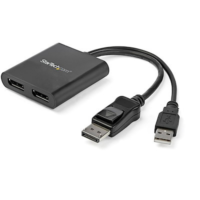 StarTech MSTDP122DP DisplayPort to DisplayPort adapter, compact, reliable for high-quality video connection.
