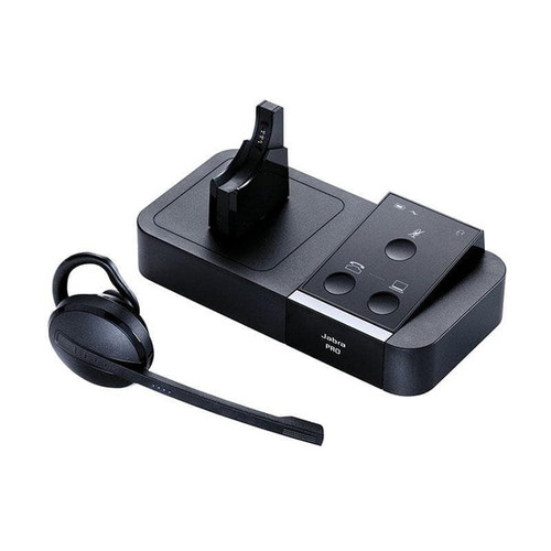Jabra Pro 9450 Base System, professional wireless headset for office calls, easy setup, reliable connectivity.