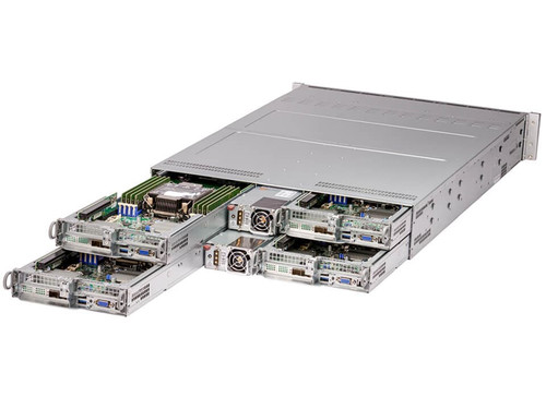 Supermicro 1029TP-DL1R 2-Node 1U Rack Mount Chassis for server deployment and data center use.