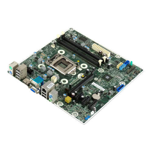 HP 786170-001 LGA1150 desktop motherboard, compatible with various HP systems, features multiple RAM slots and I/O ports.