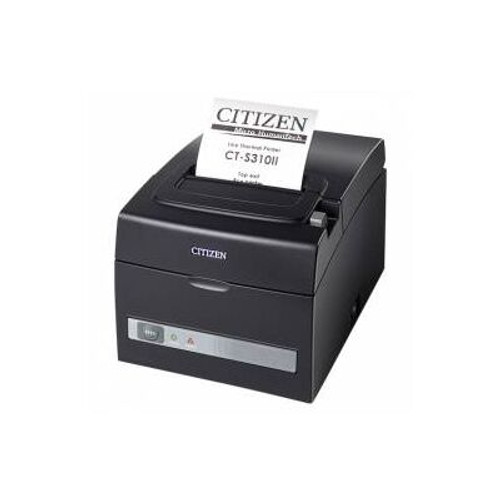 Citizen CTS310IIEBK thermal 80mm receipt printer with RS232 port, ideal for retail and hospitality transactions.