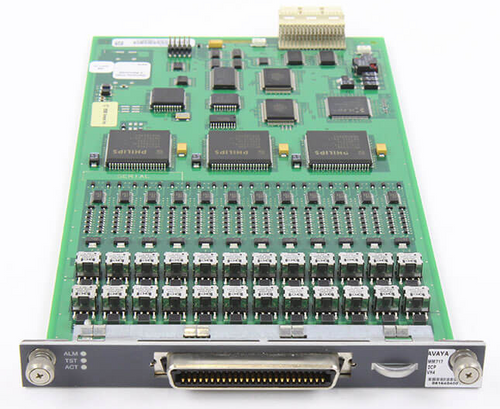 Avaya MM17 24-Port DCP Media Module for networking and communication infrastructure installation.