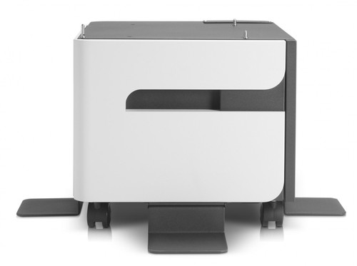 HP M525 LaserJet MFP cabinet by CF116-67919, sturdy black storage for office printing and multifunction device setup.