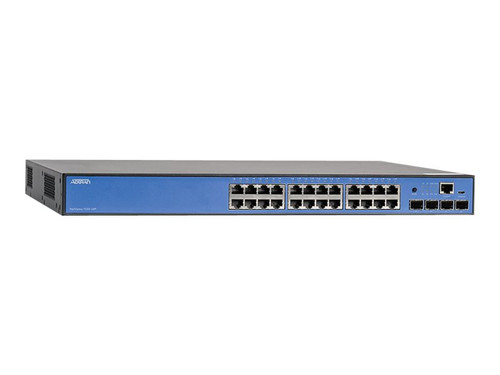 Adtran Netvanta 24-Port PoE Gigabit Switch, model 1550-24P, ideal for enterprise network connectivity and power over Ethernet.