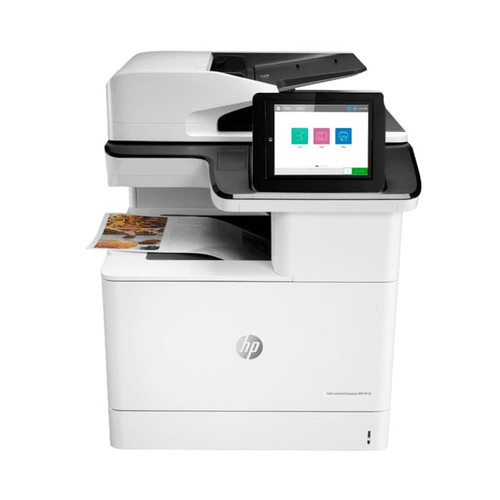 7ZU85A HP Colour LaserJet Enterprise A4 MFP for high-volume printing, copying, scanning, and faxing in office settings.