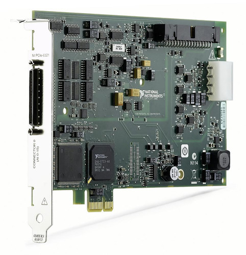 National Instruments PCIE-6321 X Series Data Acquisition Card with multiple channels for precise measurement tasks.