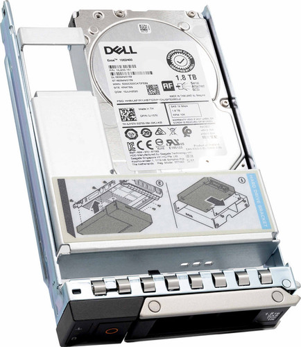 Dell G14 1.8TB SAS 10K RPM 12Gb/s hybrid HDD, 2.5" to 3.5" for high-performance storage.
