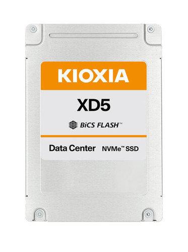 Kioxia XD5 960GB PCIe Gen 3.0 x4 SSD, 2.5" read-intensive, ideal for high-performance storage in PCs.
