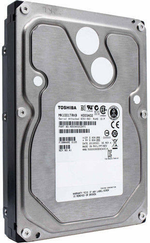 Toshiba MK1001TRKB 1TB 7.2K RPM SAS 6Gb/s 512n 16MB 3.5" hard drive for enterprise storage and data centers.