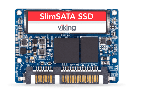 Viking 120GB SATA 6Gb/s MO-297 Slim SATA SSD, VRFEM1120GPCTMMAN1, for fast data storage in laptops and desktops.
