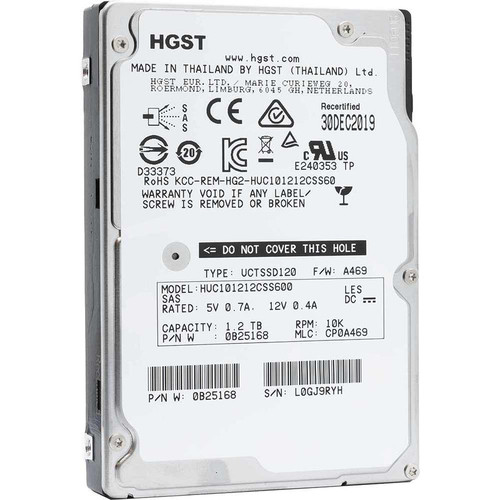 HGST 0B25168 Ultrastar C10K1200 1.2TB 10K RPM SAS HDD