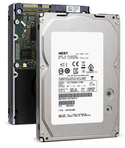 HUS156060VLS600 Ultrastar 600GB 15K RPM SAS 6Gb/s 3.5" HDD for enterprise data storage and high-speed server use.