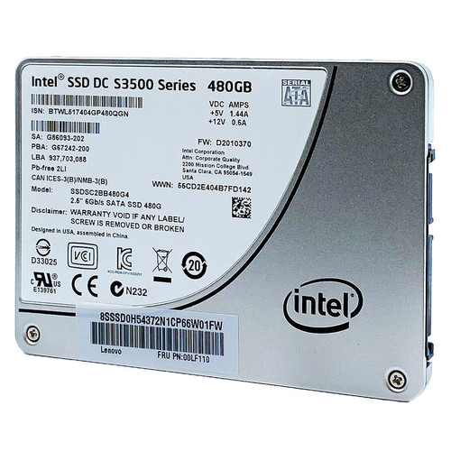 Lenovo DC S3500 480GB SATA 6Gb/s MLC 2.5in SSD for enterprise storage and data performance. Lenovo DC S3500 480GB SATA 6Gb/s MLC 2.5in SSD for enterprise storage and data performance.