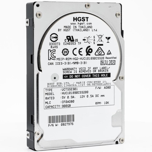 HGST HUC101890CSS200 Ultrastar C10K1800 SAS HDD