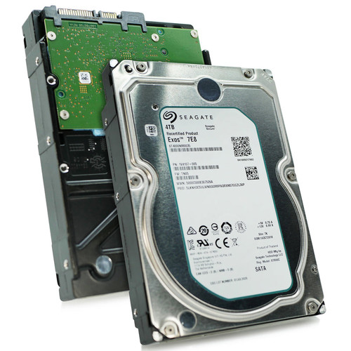 Seagate Exos 7E8 4TB 7.2K RPM SATA 6Gb/s 512n 128MB 3.5" HDD for enterprise storage and data centers.