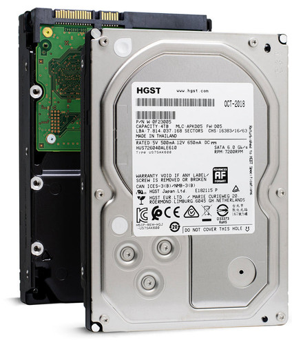 HGST Ultrastar 7K6000 4TB 7.2K RPM SATA 6Gb/s 128MB 3.5" HDD for enterprise storage and data centers.