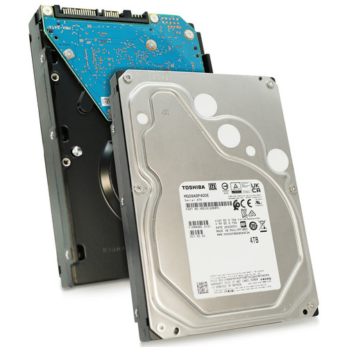 Toshiba MG08-D 4TB 7.2K RPM SATA 6Gb/s 512e 3.5in hard drive for data storage and server use.