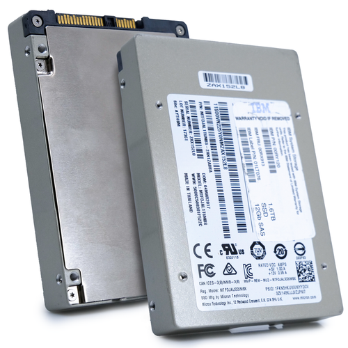 Micron/IBM S650DC 1.6TB SAS SSD, 10 DWPD, MLC, 2.5in for enterprise storage and high-performance data centers.