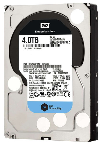 WD4000F9YZ - Western Digital - Se 4TB 7.2K RPM SATA 6Gb/s 64MB 3.5" HDD
