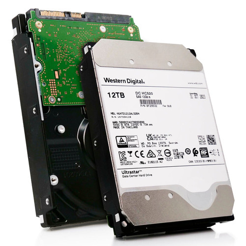 HGST Ultrastar He12 12TB 7.2K RPM SAS 12Gb/s 512e 256MB 3.5" HDD for enterprise storage and data centers.