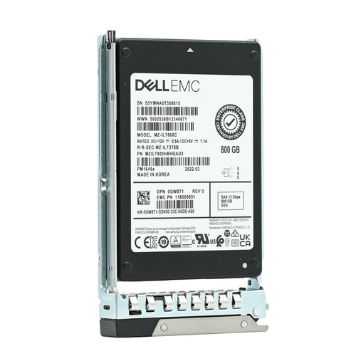 Dell G14 GW8T1 800GB SAS SSD for mixed use, 2.5in, high-speed data storage and transfer.