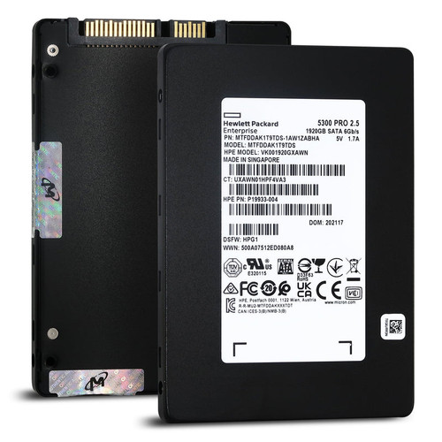Micron P19933-004 5300 PRO 1.92TB SATA SSD 6Gb/s 3D TLC for high-speed data storage and enterprise use.