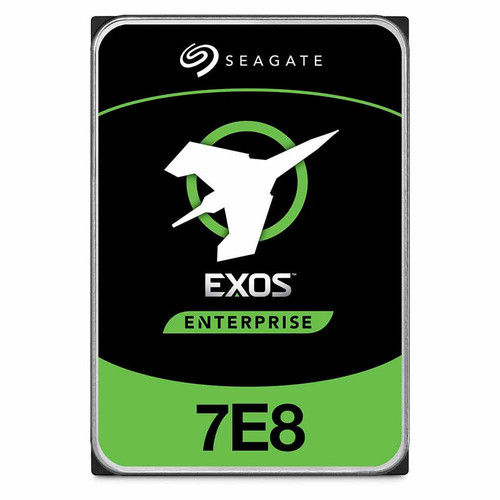 Seagate Exos 7E8 8TB 7.2K RPM SATA 6Gb/s 4Kn 256MB 3.5" HDD for enterprise storage and data center use.