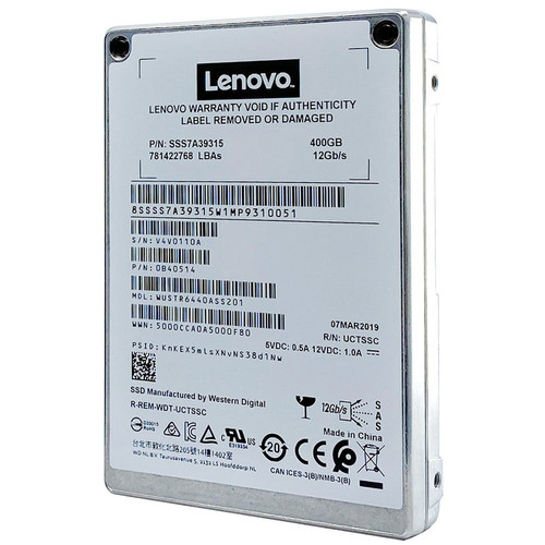 Lenovo Ultrastar DC SS530 400GB SAS SSD, 2.5in, mixed use, high performance storage for enterprise applications. Lenovo Ultrastar DC SS530 400GB SAS SSD, 2.5in, mixed use, high performance storage for enterprise applications.