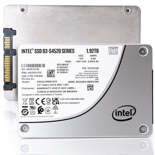 Intel SSDSC2KB019TZ01 D3-S4520 1.92TB SATA SSD