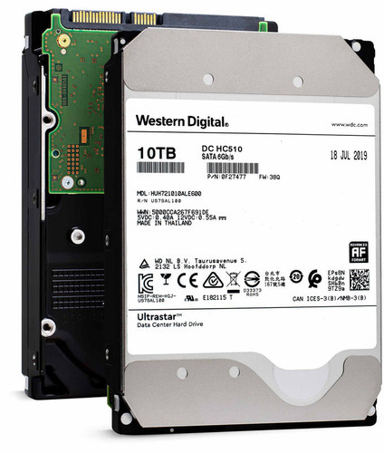 0F27477 - Western Digital - Ultrastar DC HC510 10TB 7.2K RPM SATA 6Gb/s 512e 256MB 3.5" ISE Power Disable Pin Hard Drive