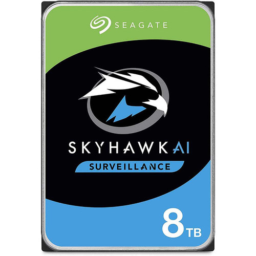 Seagate Skyhawk AI Surveillance 8TB 7.2K RPM SATA 6Gb/s 512e 3.5in hard drive for security systems