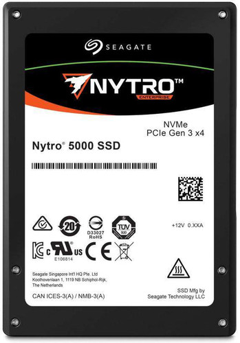 Seagate Nytro 5000 1.6TB PCIe Gen 3.0 x4 SED SSD for mixed use, high-speed data storage, part XP1600HE10012.