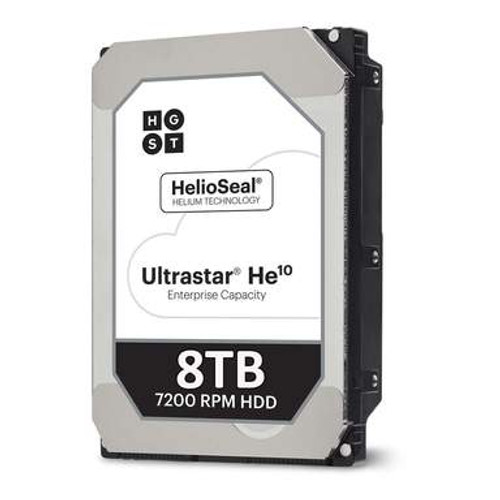 Western Digital DC HC510 8TB 7.2K RPM SATA 6Gb/s 3.5" ISE HDD, high-capacity storage for data centers.